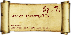 Szeicz Terestyén névjegykártya